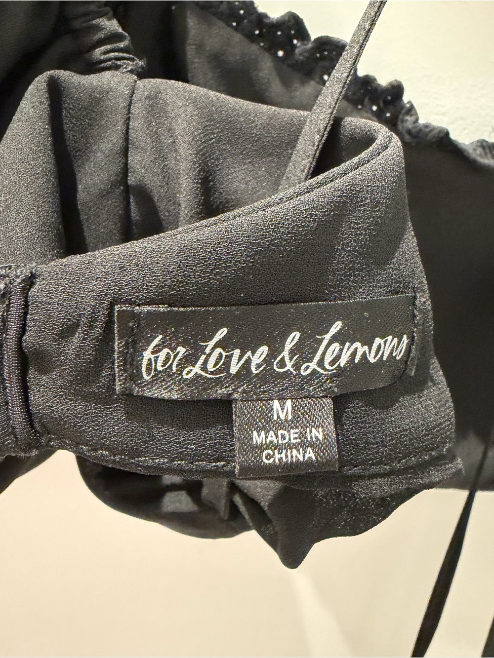 For Love & Lemons Adella Top & Melody Midi Skirt Set Black Rosette | M - Picture 9 of 16